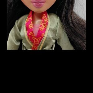 Stylish Doll with Green and Pink Outfit